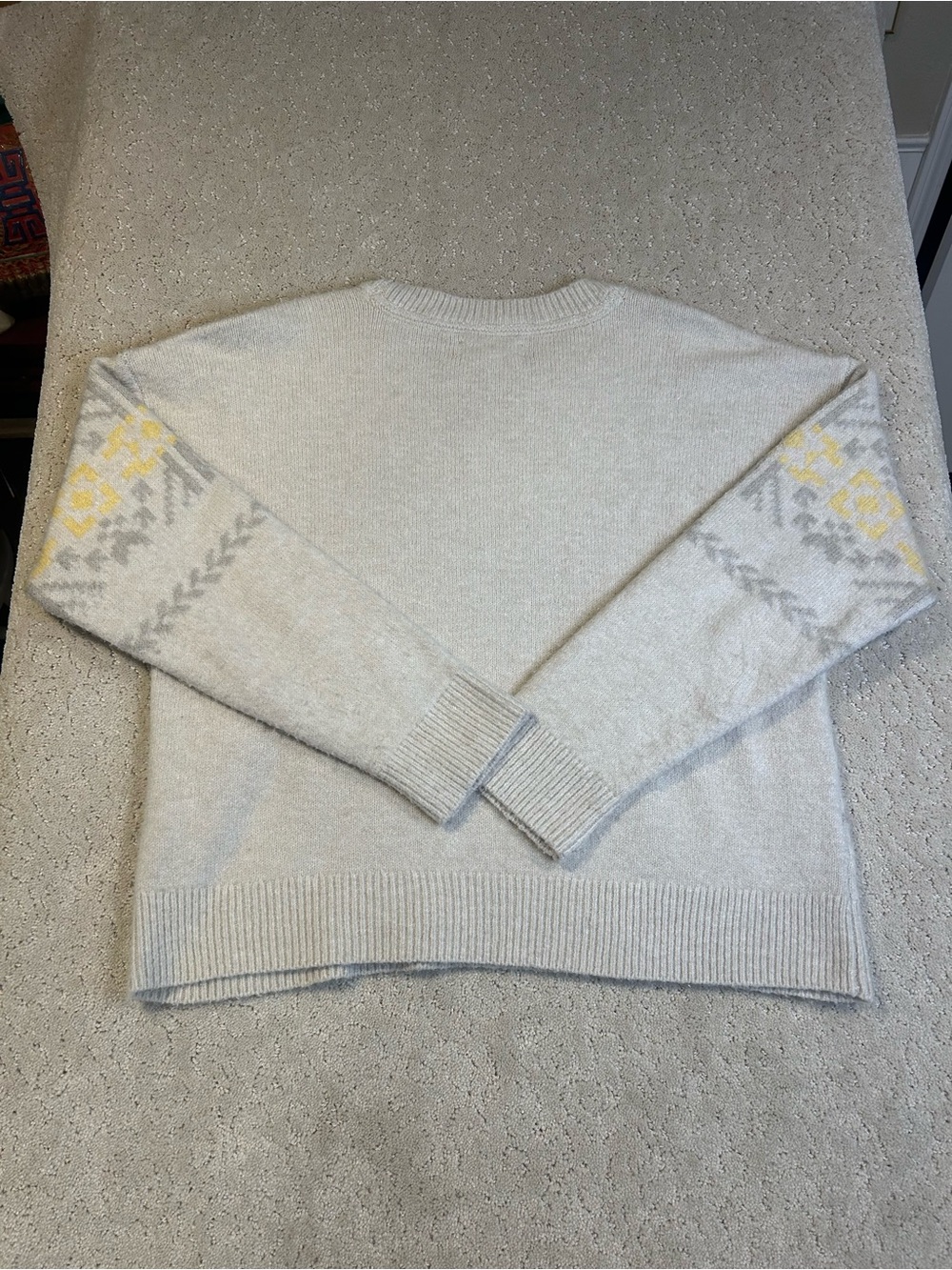 Lucky Brand Sweater Womens Fair Isle Crew Neck Pullover - Size L - Picture 2 of 7